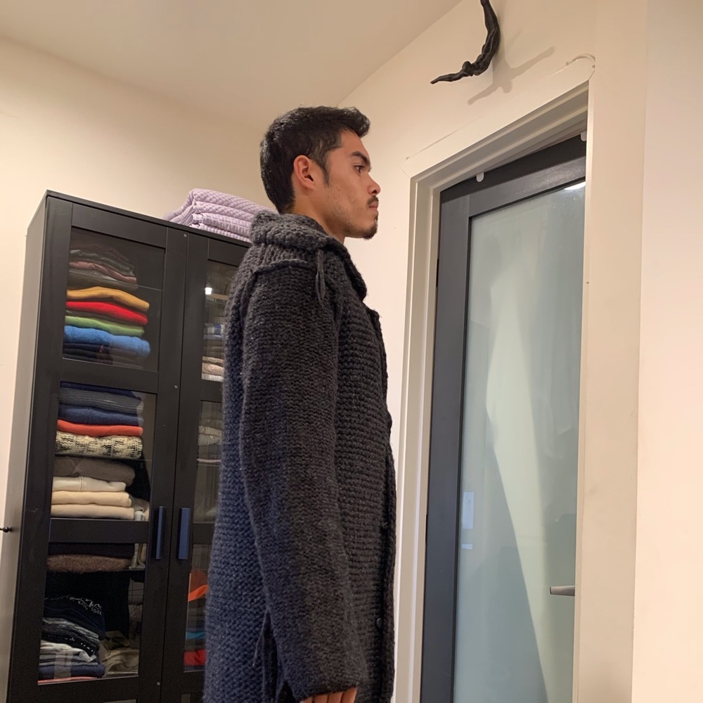 Hand knit long sweater
